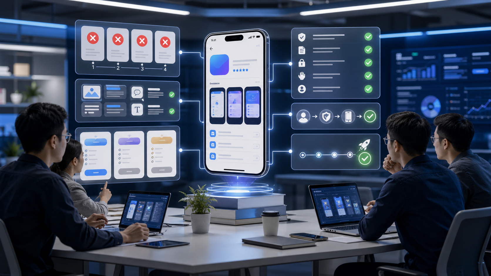 App Store 截图和实际功能不一致导致拒审排查示意图