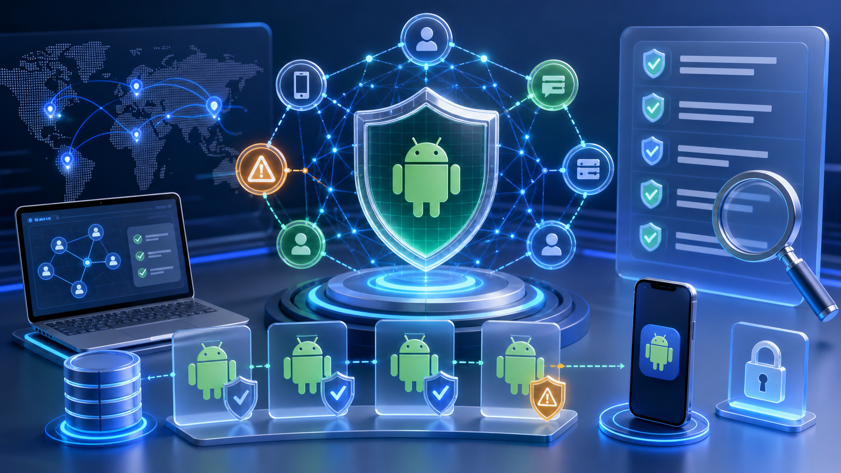 Google Play 账号关联资产审计清单示意图